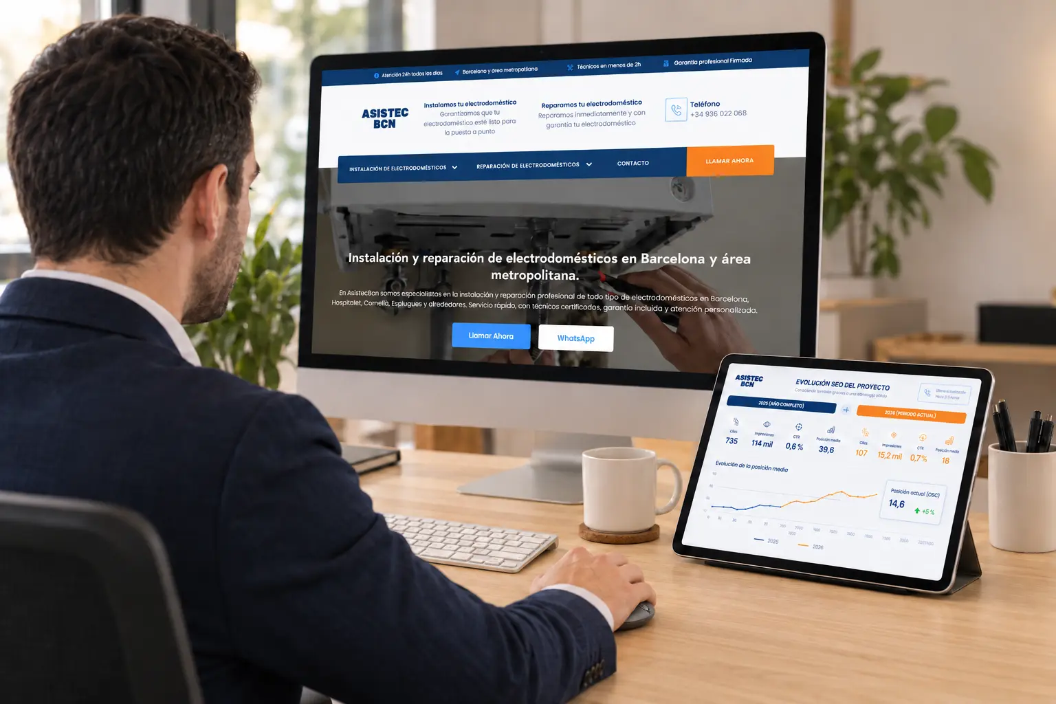 Asistec BCN – rediseño web y estrategia SEO